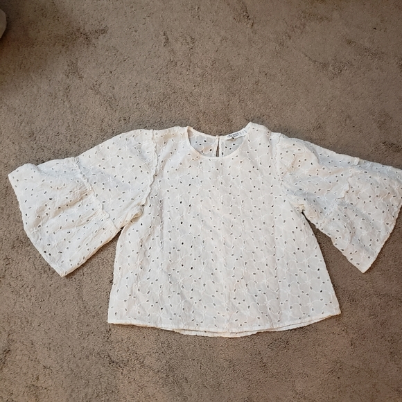 Zara white flowery top - Picture 1 of 4